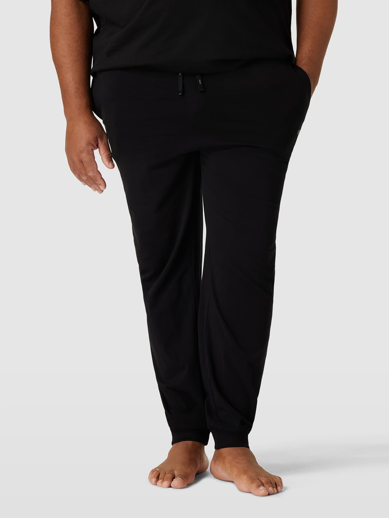 PLUS SIZE Sweatpants mit Logo-Stitching in schwarz