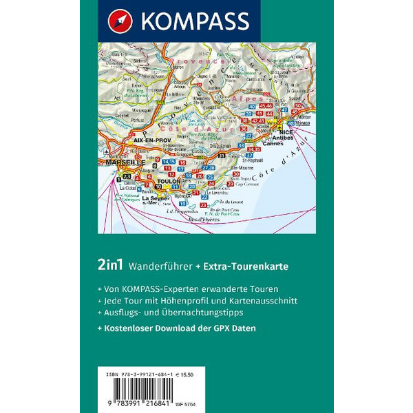 KOMPASS WANDERFÜHRER CÔTE D' AZUR