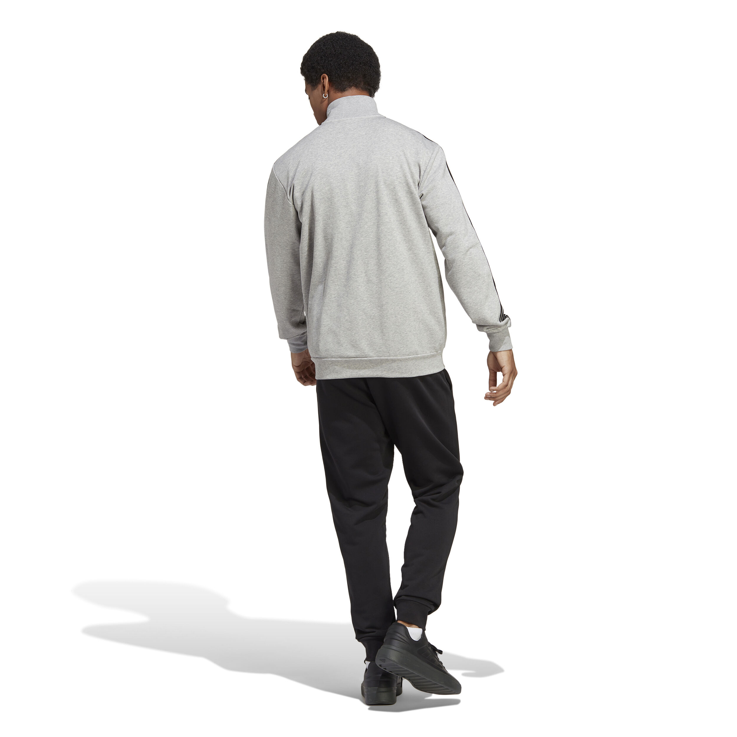 Sportswear Basic 3-Stripes French Terry Trainingsanzug Herren - Grau, Schwarz
