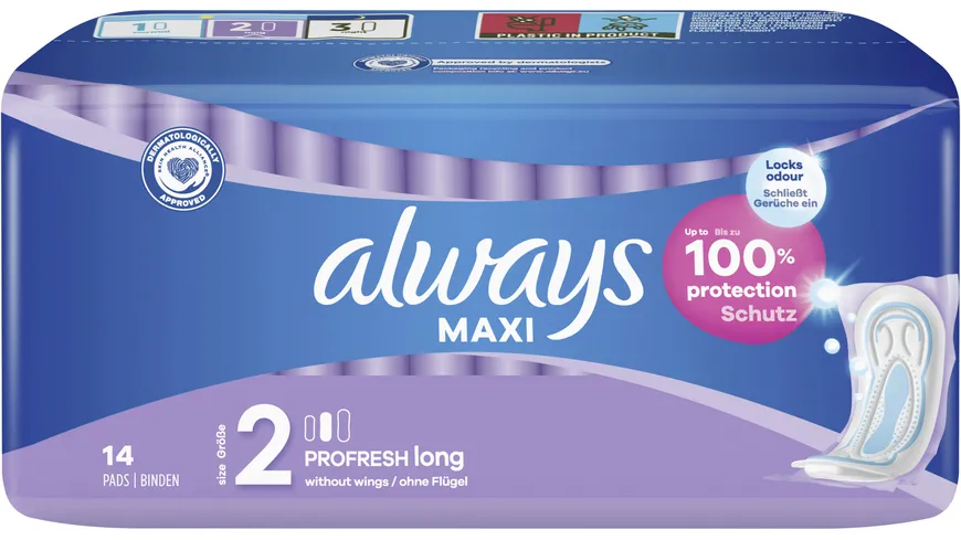 Always MAXI Damenbinden ProFresh Long 14ST