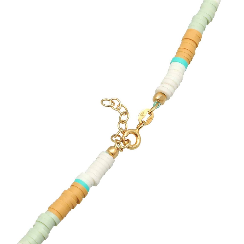 Elli Elli Collier Femmes Surfer Heishi perles coquillage en argent sterling 925 collier