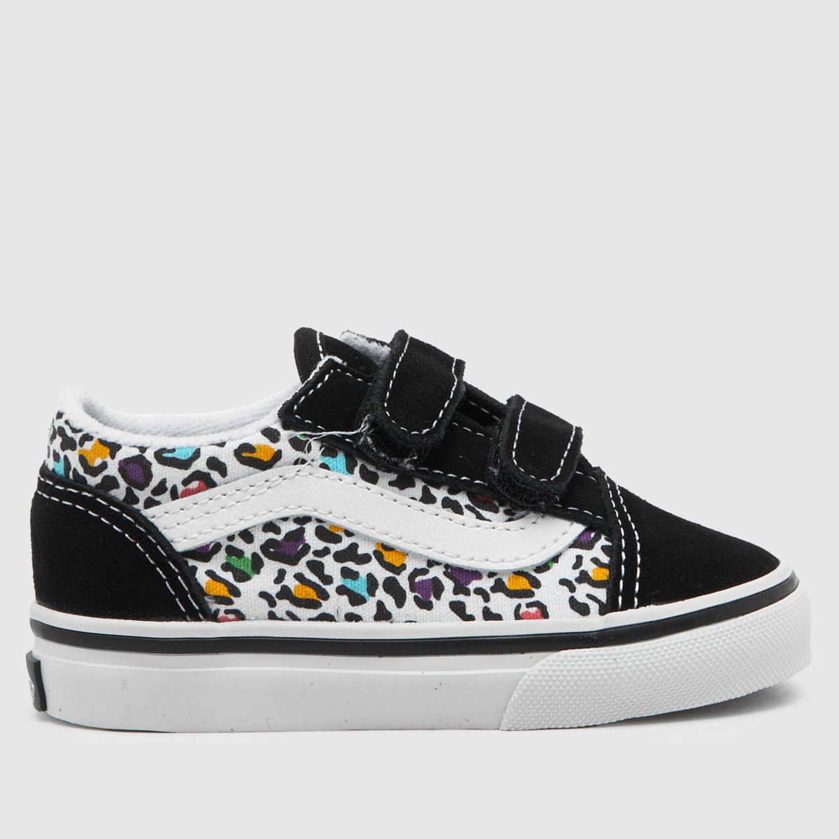 Vans Old Skool V Lány Tornacipő Fehér Többszínű - Vans Old Skool V Leopárdmintás Lány Tornacipő