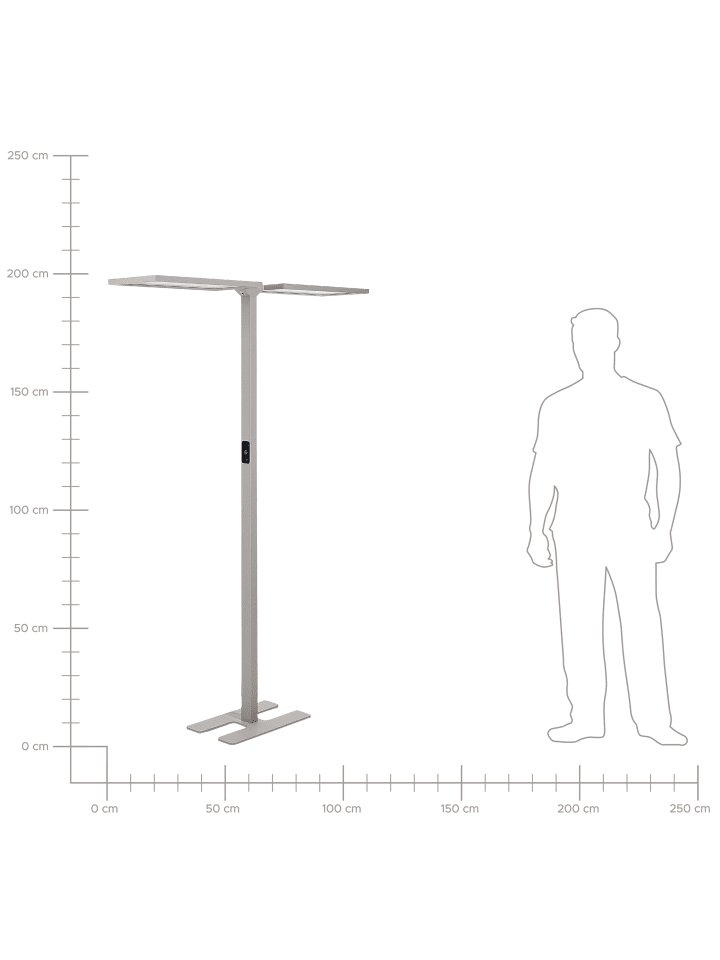Beliani Stehleuchten SCULPTOR in Silber - (W) 135 x (H) 197 x (L) 30 cm günstig kaufen onesize