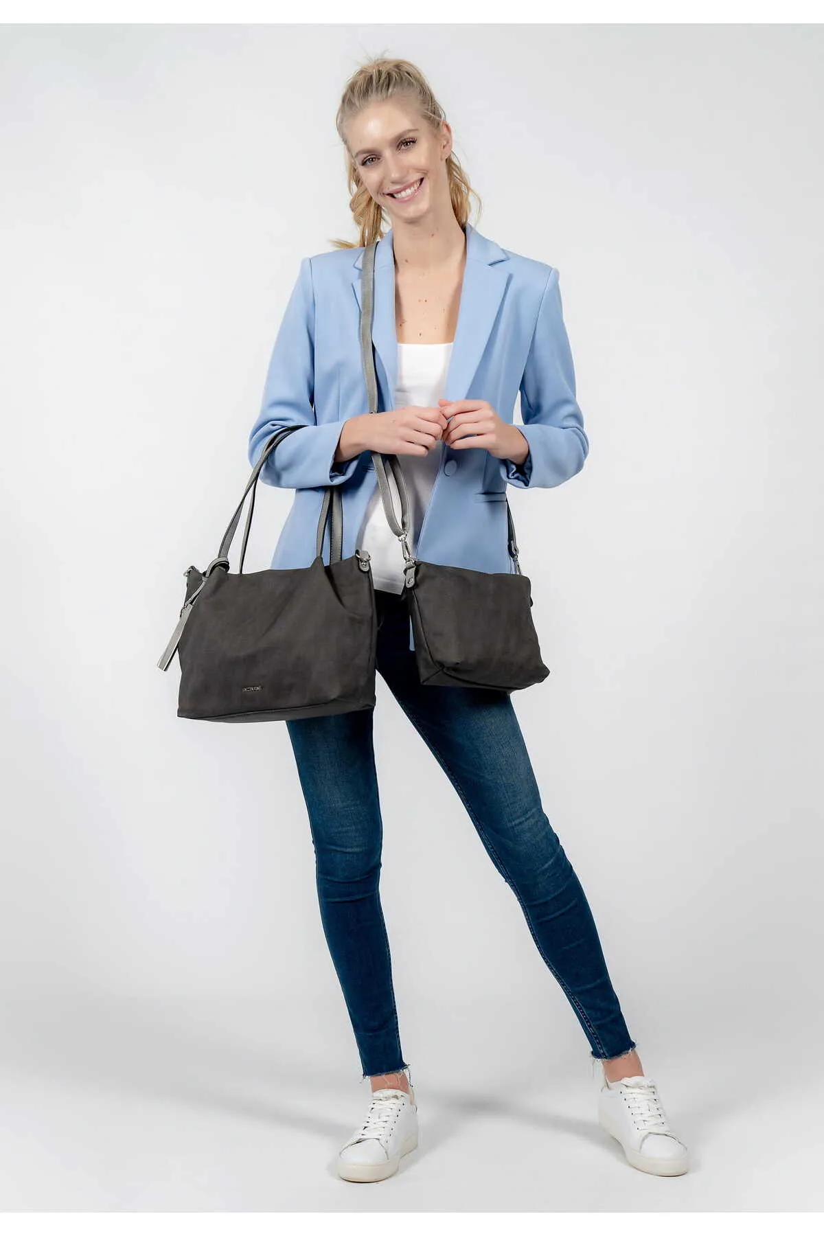 Emily & Noah  Handtasche - Grau - Unifarben