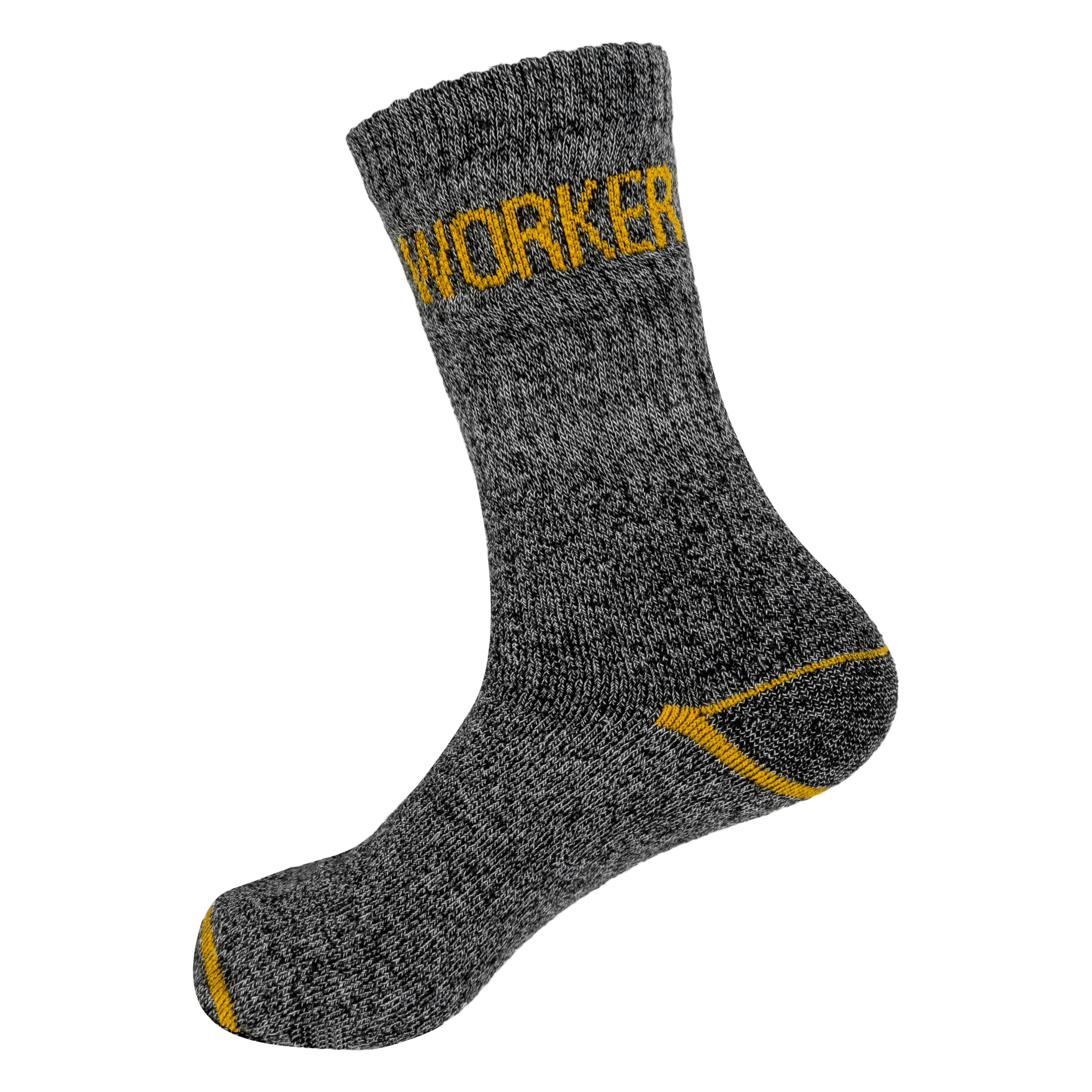 TEXEMP Arbeitssocken 10 Paar Arbeitssocken WORK Herrensocken Socken Baumwolle Dicke Strümpfe Grau Meliert 39-42 43-46 (Packung, 10 Paar)