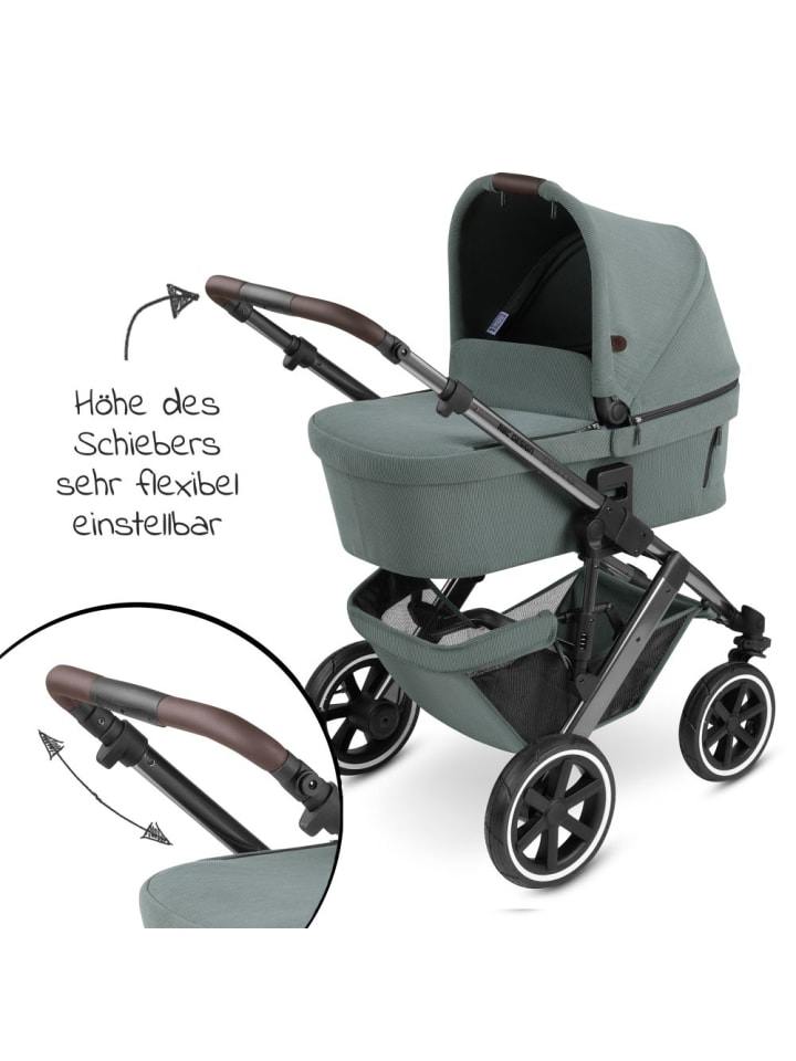 ABC-Design Kombi-Kinderwagen Salsa 4 Air - inkl. Babywanne & in gruen,silber günstig kaufen onesize