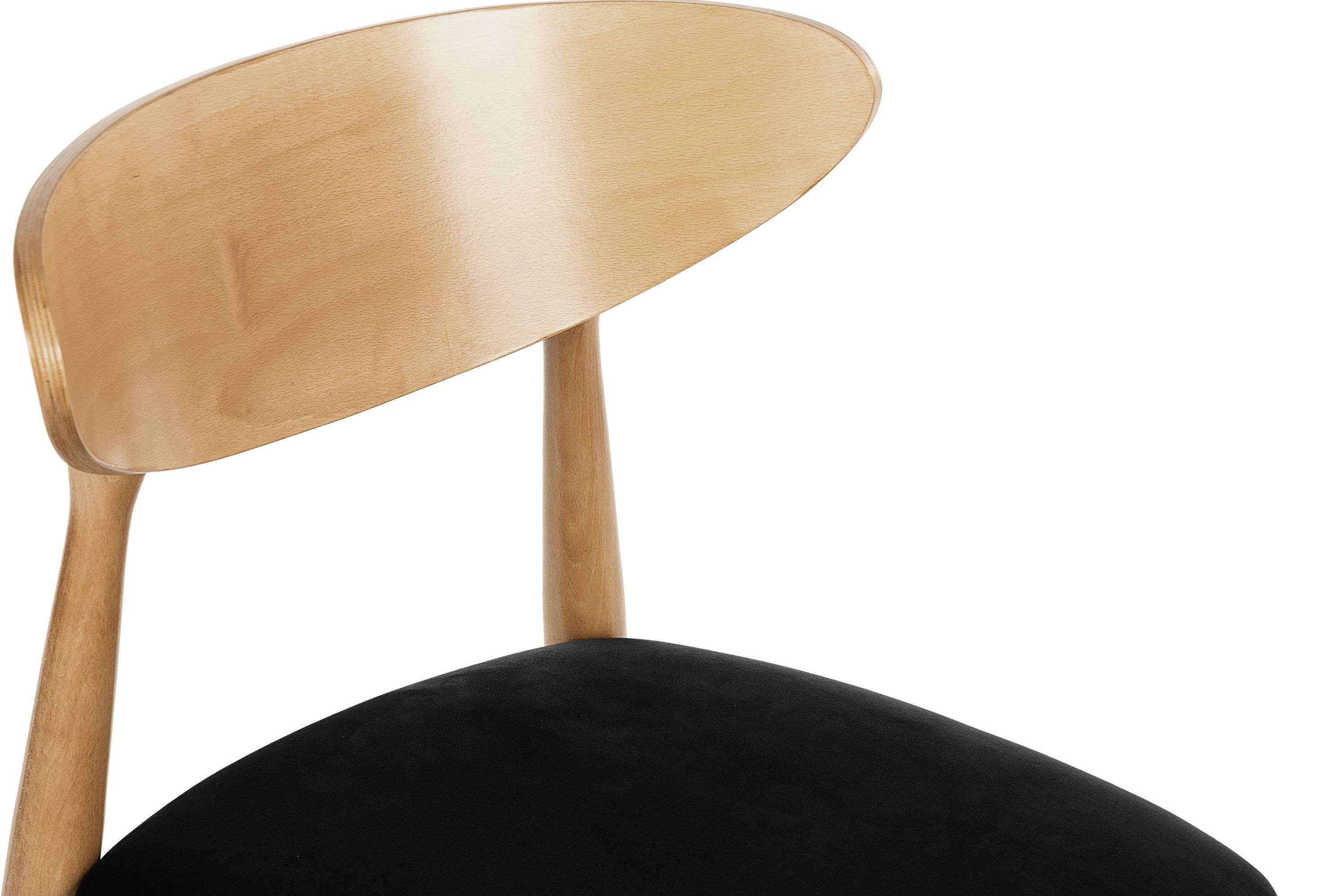Konsimo Holzstuhl RABI Esstischstühl Küchenstühl Esszimmer Stühl Eiche (Esszimmerstühl, 2 St), Gestell aus Massivholz