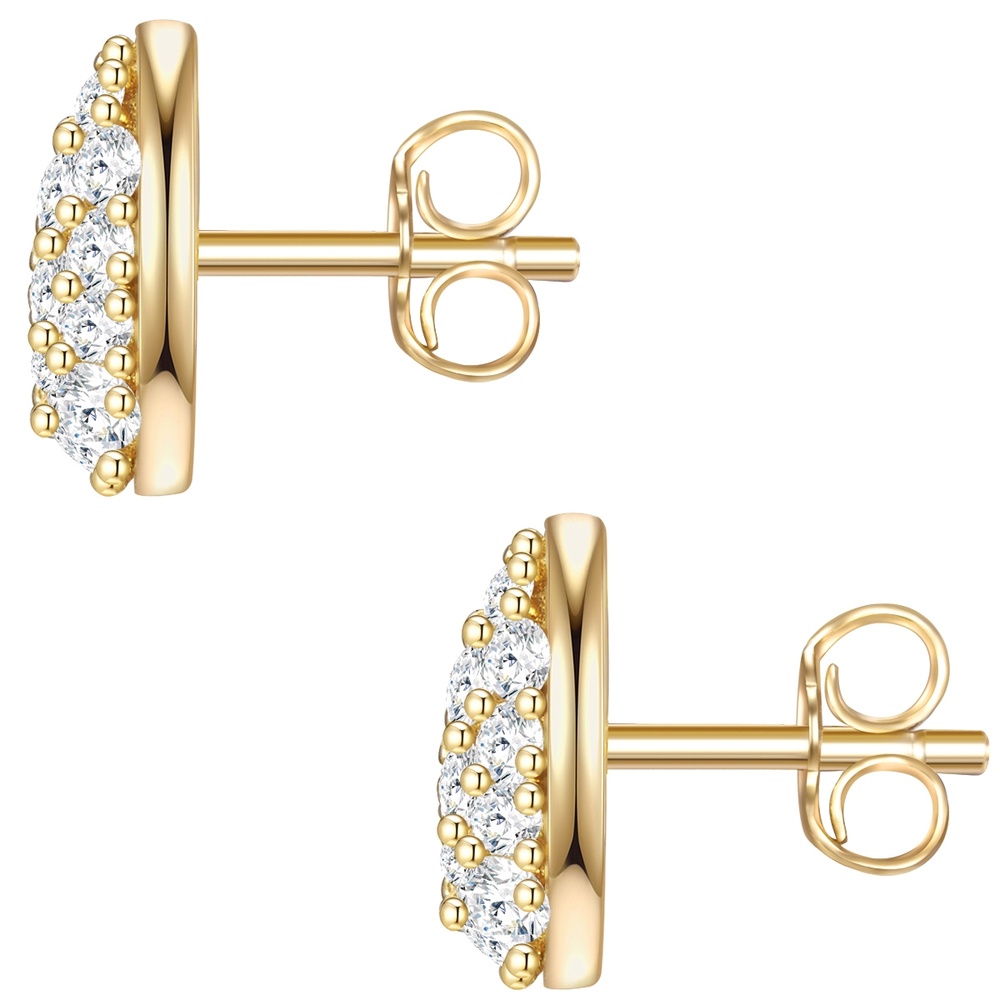 Glanzstücke München Puces d'oreilles en argent Goutte Argent sterling Oxyde de zirconium (CZ) en Or j Boucles d'oreilles