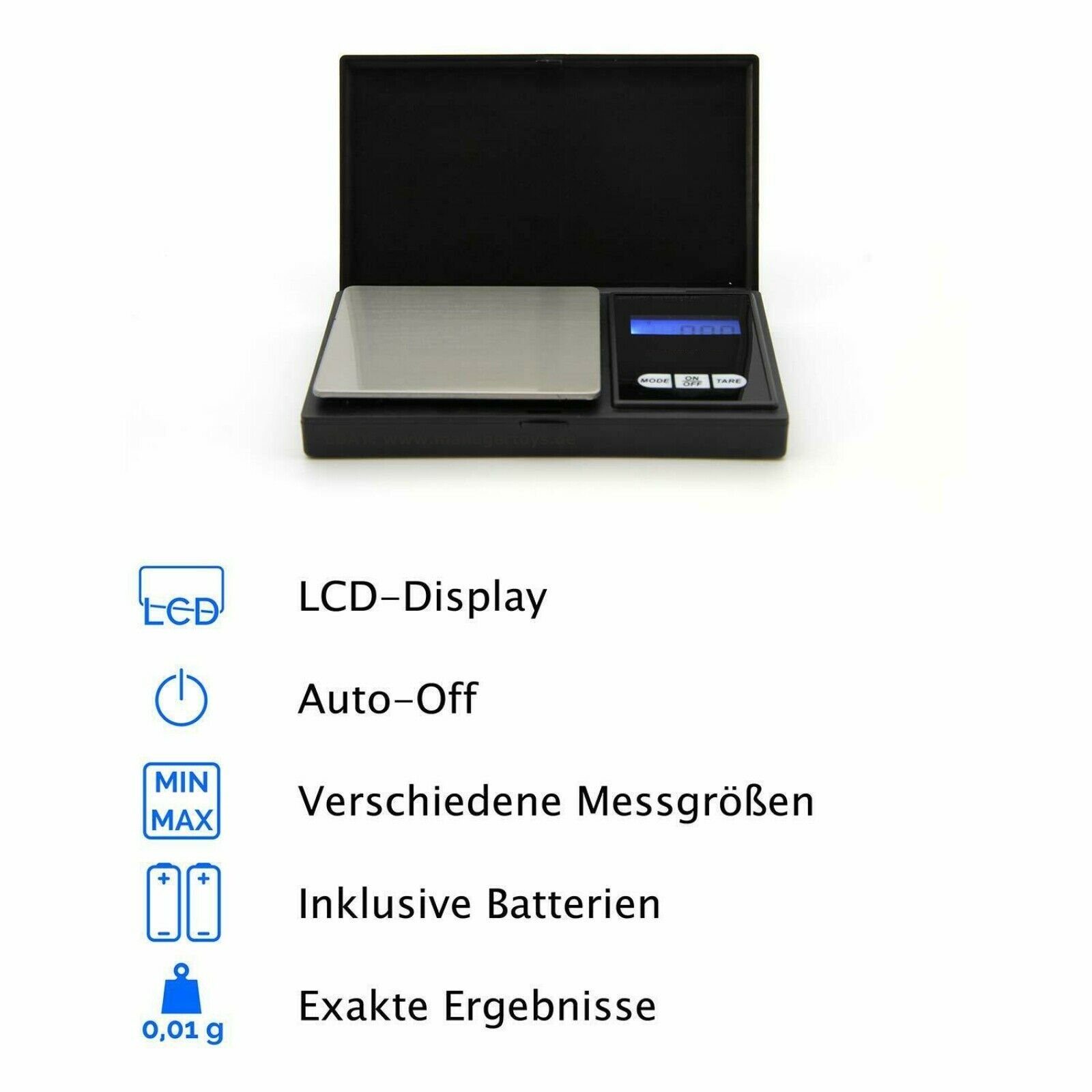 CHAMP HIGH Taschenwaage Feinwaage 200g / 0,01g Digitalwaage PROFESSIONAL MINI Waage Kleinwaage