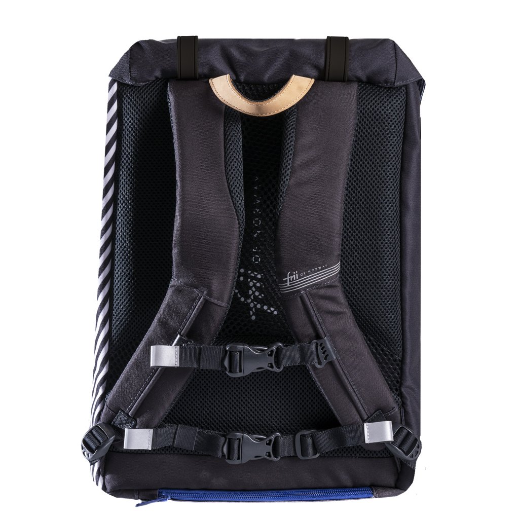 Frii of Norway Ergonomischer Schulrucksack 30L Black Stripe