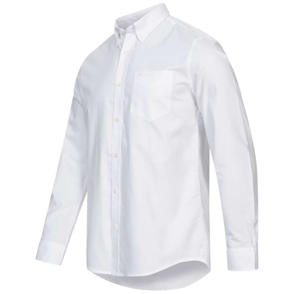 BEN SHERMAN Oxford Herren Langarm Hemd 0076260-WHITE