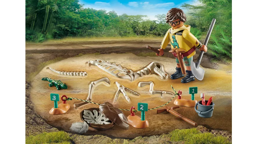 PLAYMOBIL 71527 DINOS Ausgrabungsstätte mit Dino-Skelett