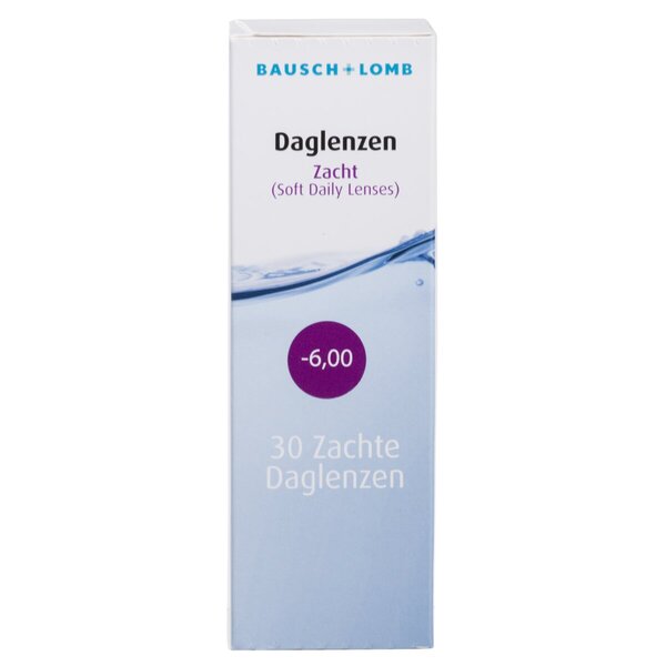 Bausch & Lomb -6.00 pehmeät kertakäyttöpiilolinssit lääkinnällinen laite - 30 kpl