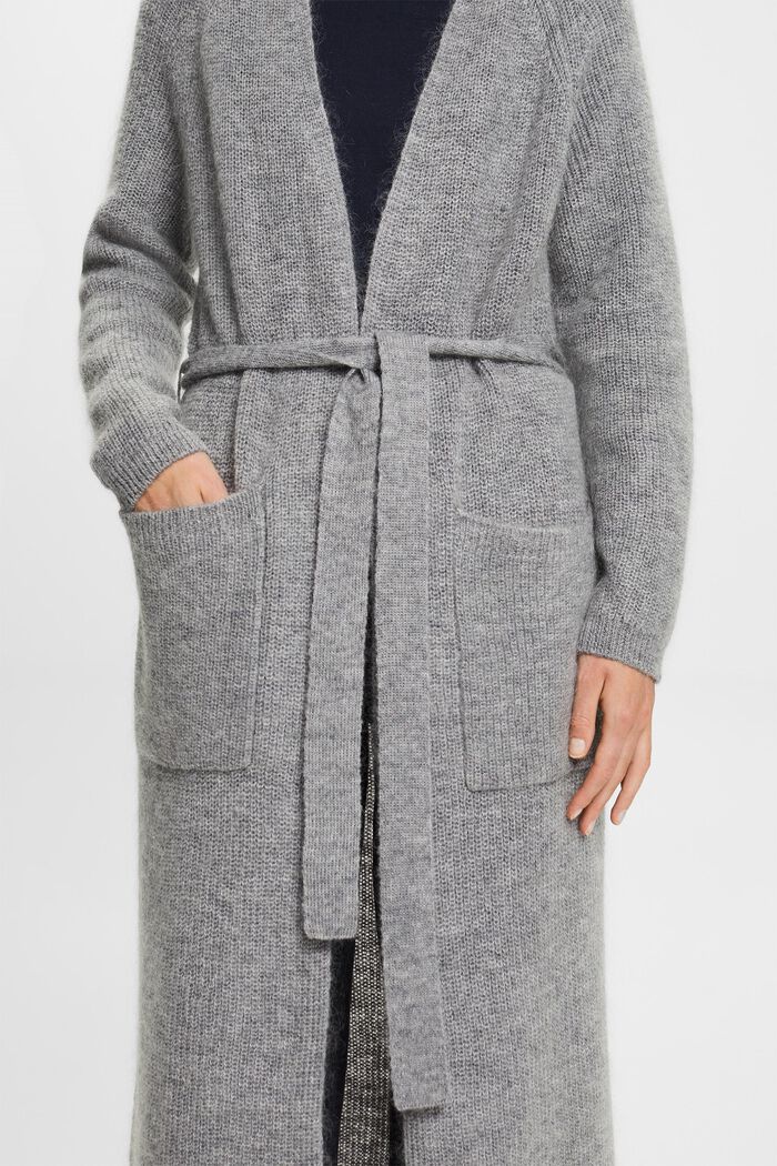 Wickel-Cardigan mit Bouclé-Struktur