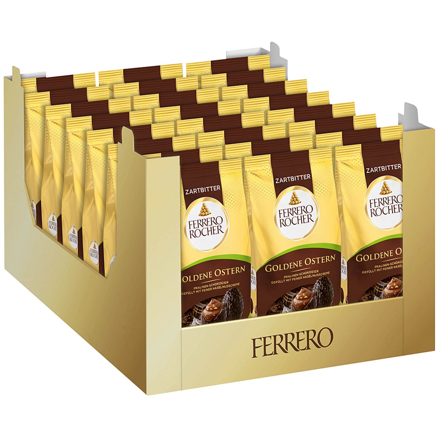 Ferrero Rocher Goldene Ostern Pralinen-Schokoeier Zartbitter 90g