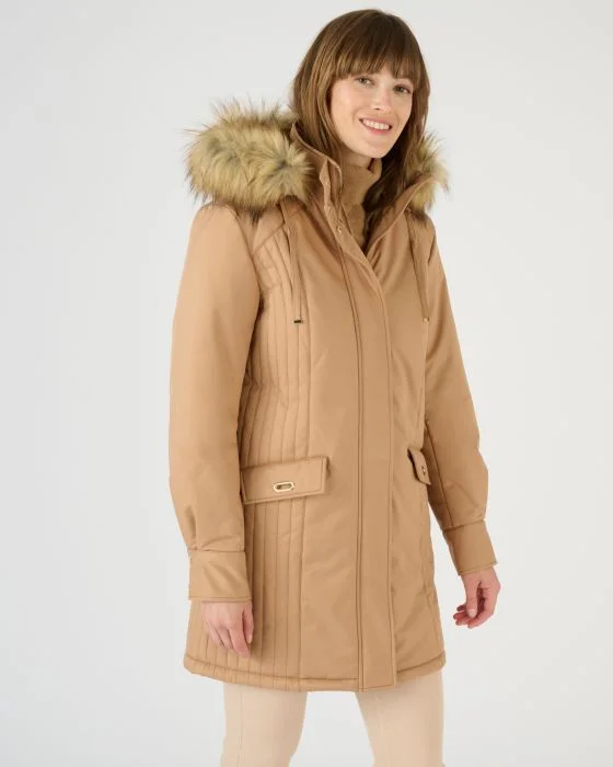 Parka chaude à piqûres fantaisie Thermolactyl