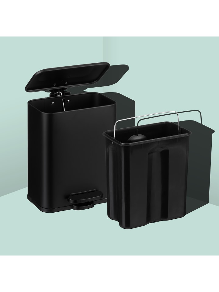 relaxdays Mülleimer Bad in Schwarz - 5 l günstig kaufen onesize