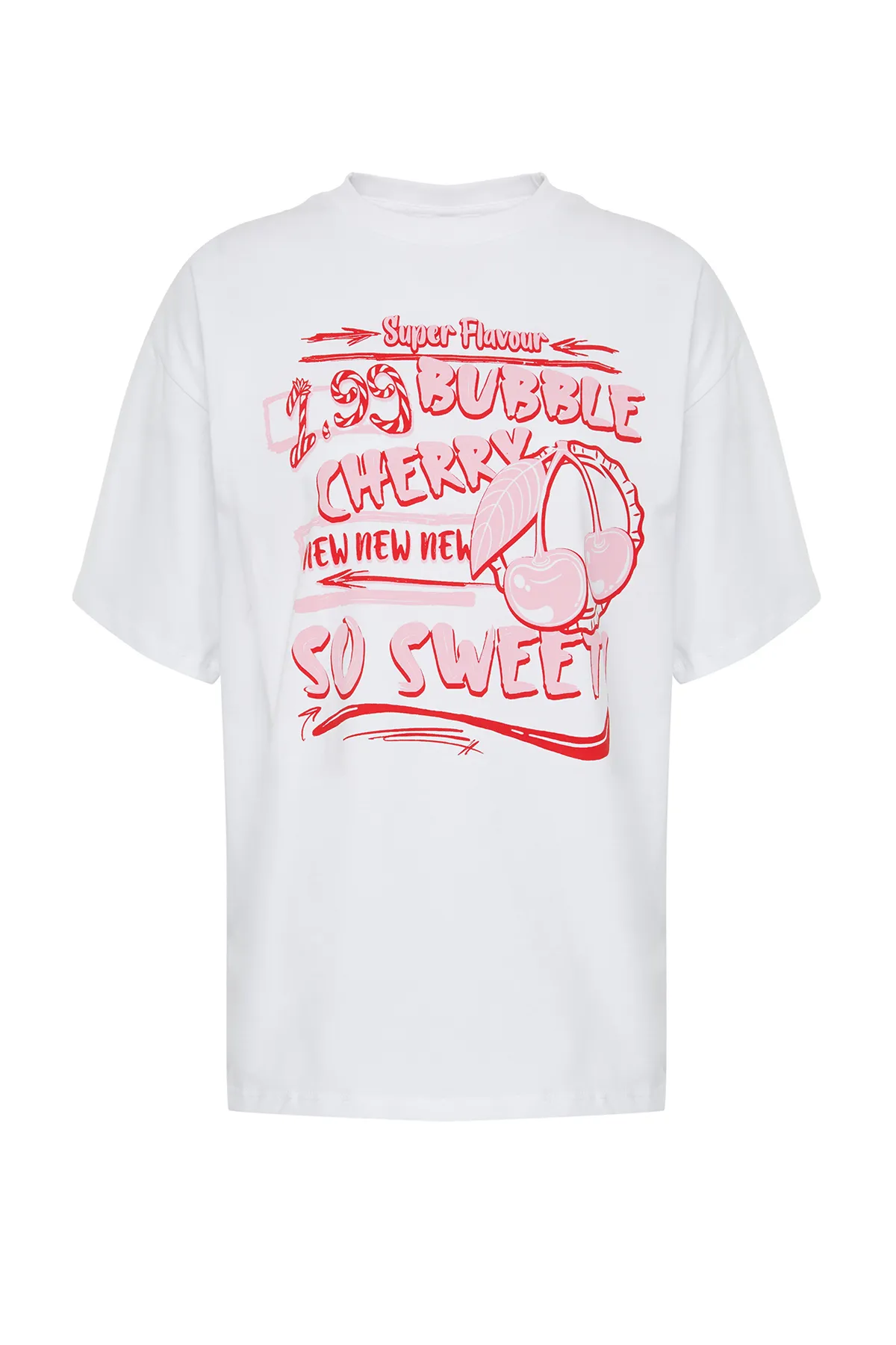 Trendyol Collection  T-Shirt - Weiß - Oversized