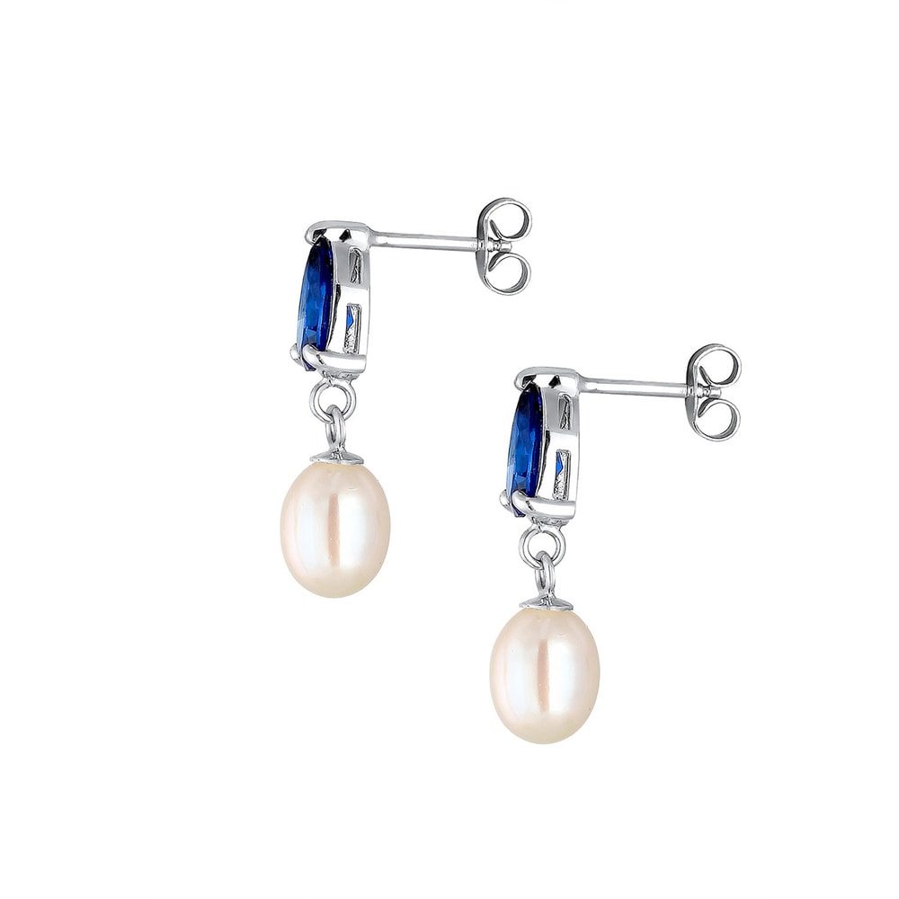 Elli Elli Boucles d'Oreilles Süwasserzuchtperle Tropfen 925 Silber Boucles d'oreilles