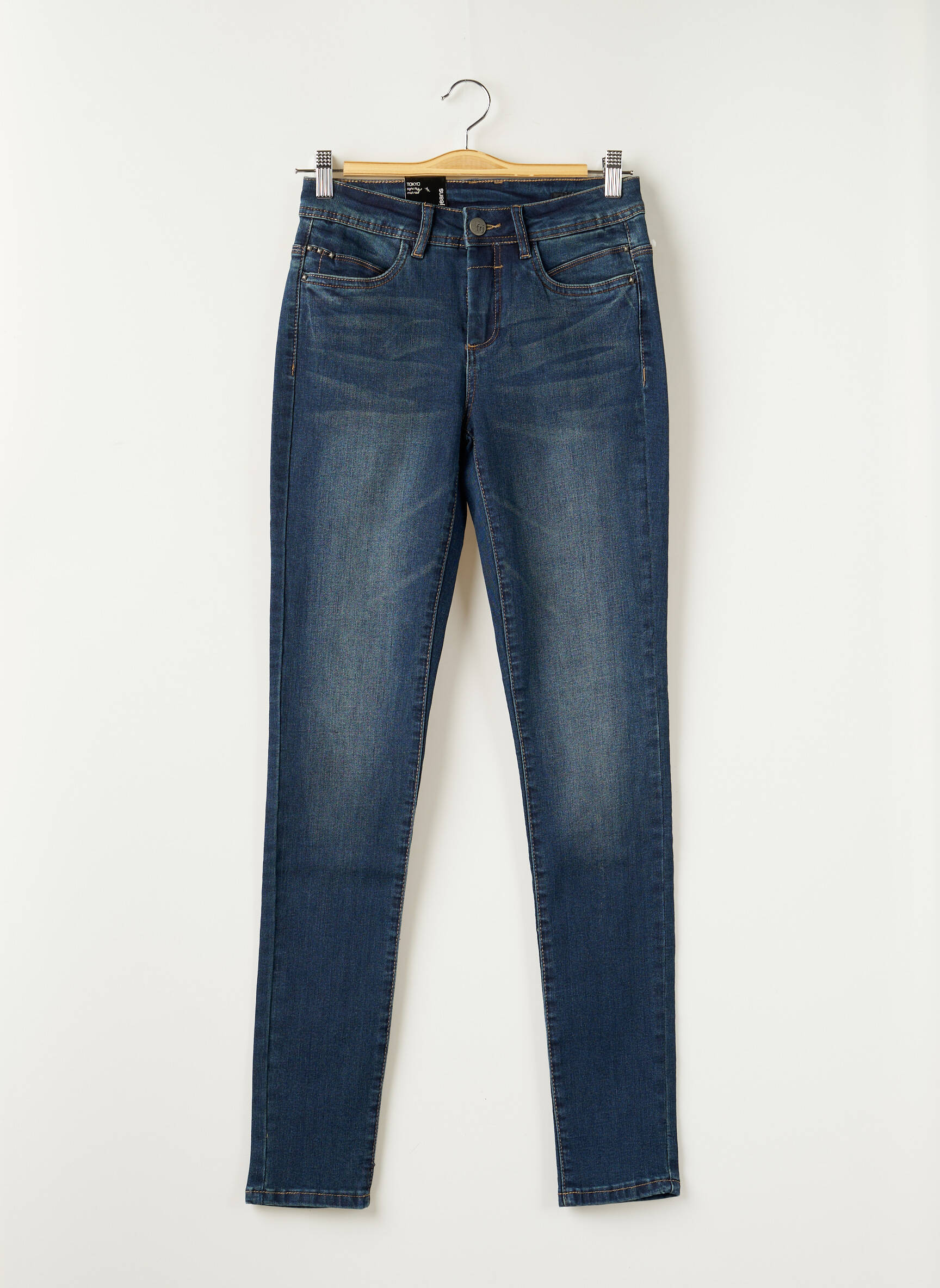 Fransa Jeans Coupe Slim Femme couleur bleu