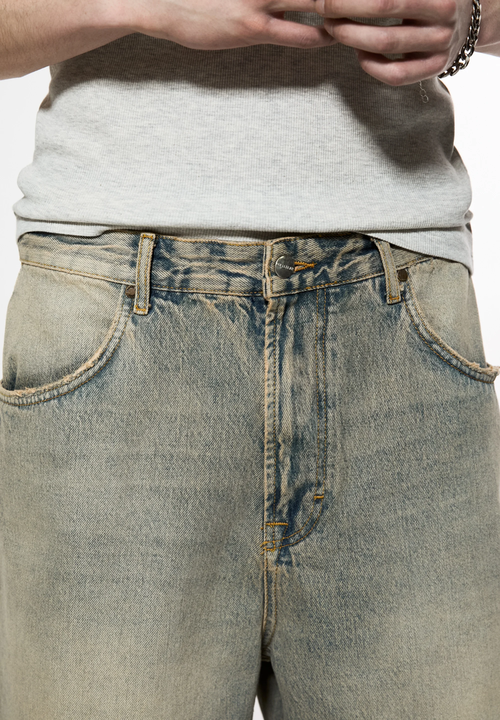 PULL&BEAR SKATER - Shorts vaqueros