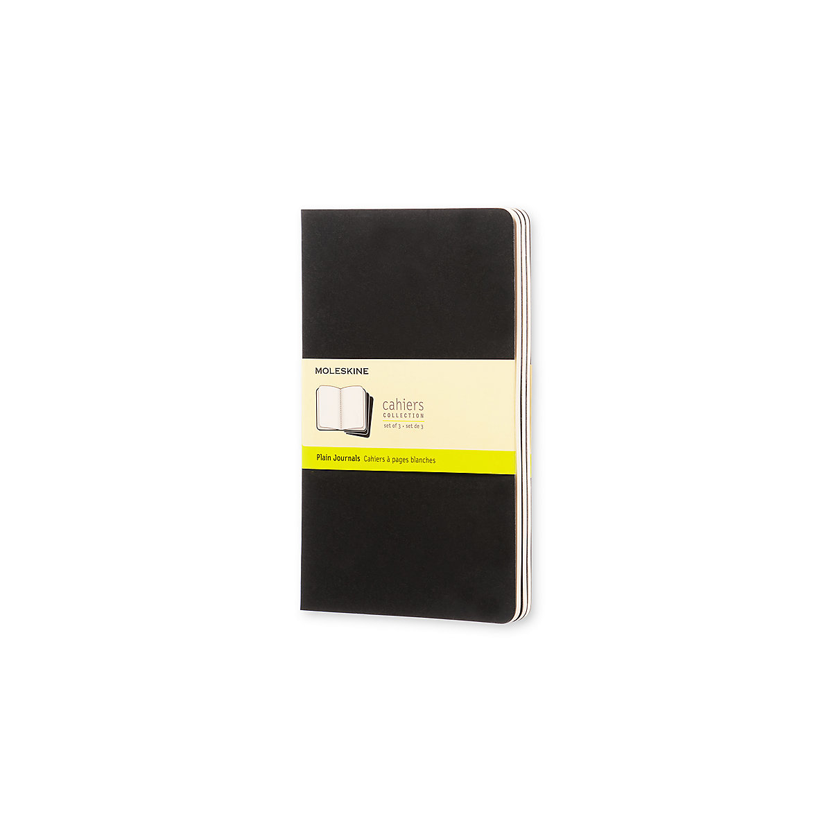 Notizbücher Cahier- L/A5- 3er Set- Blanko Notizbücher
