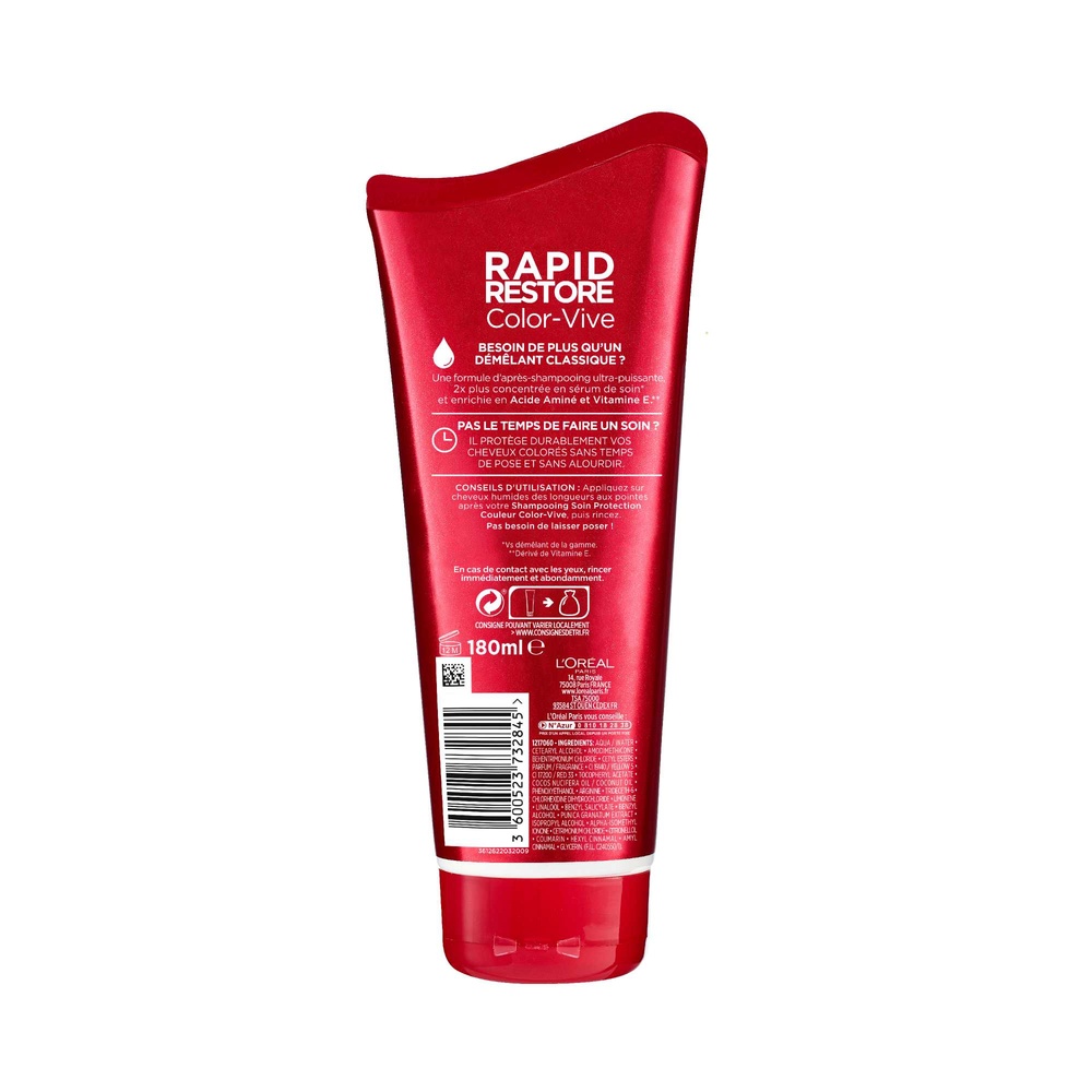 L'Oréal Paris Elseve Rapid Restore Color-Vive Après-Shampoing intensif rapid restore color-vive cheveux colorés