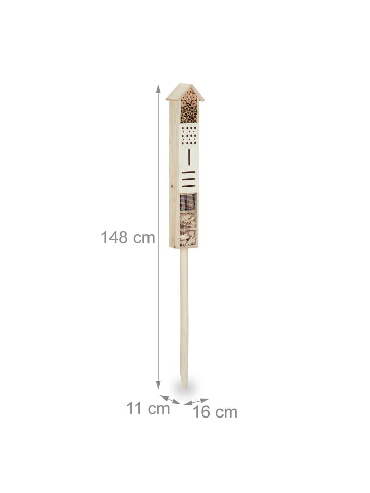 relaxdays Insektenhotel in Natur - (H)148 cm günstig kaufen onesize