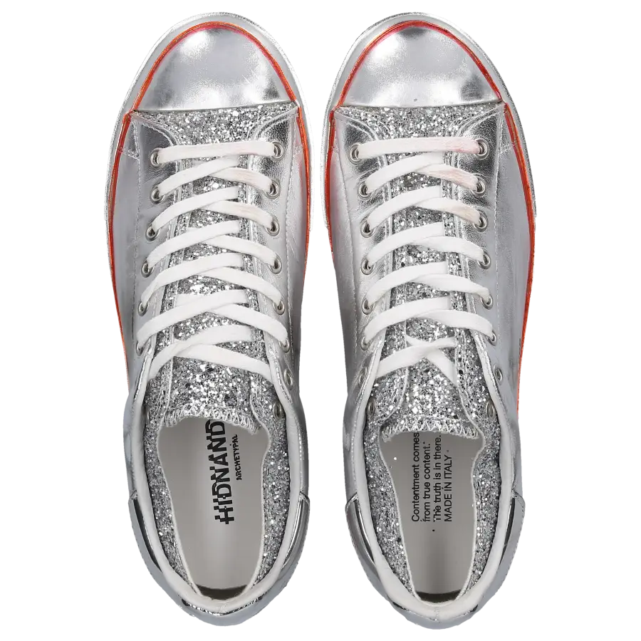 Hidnander - Sneaker low 1F20S Kalbsleder - silber