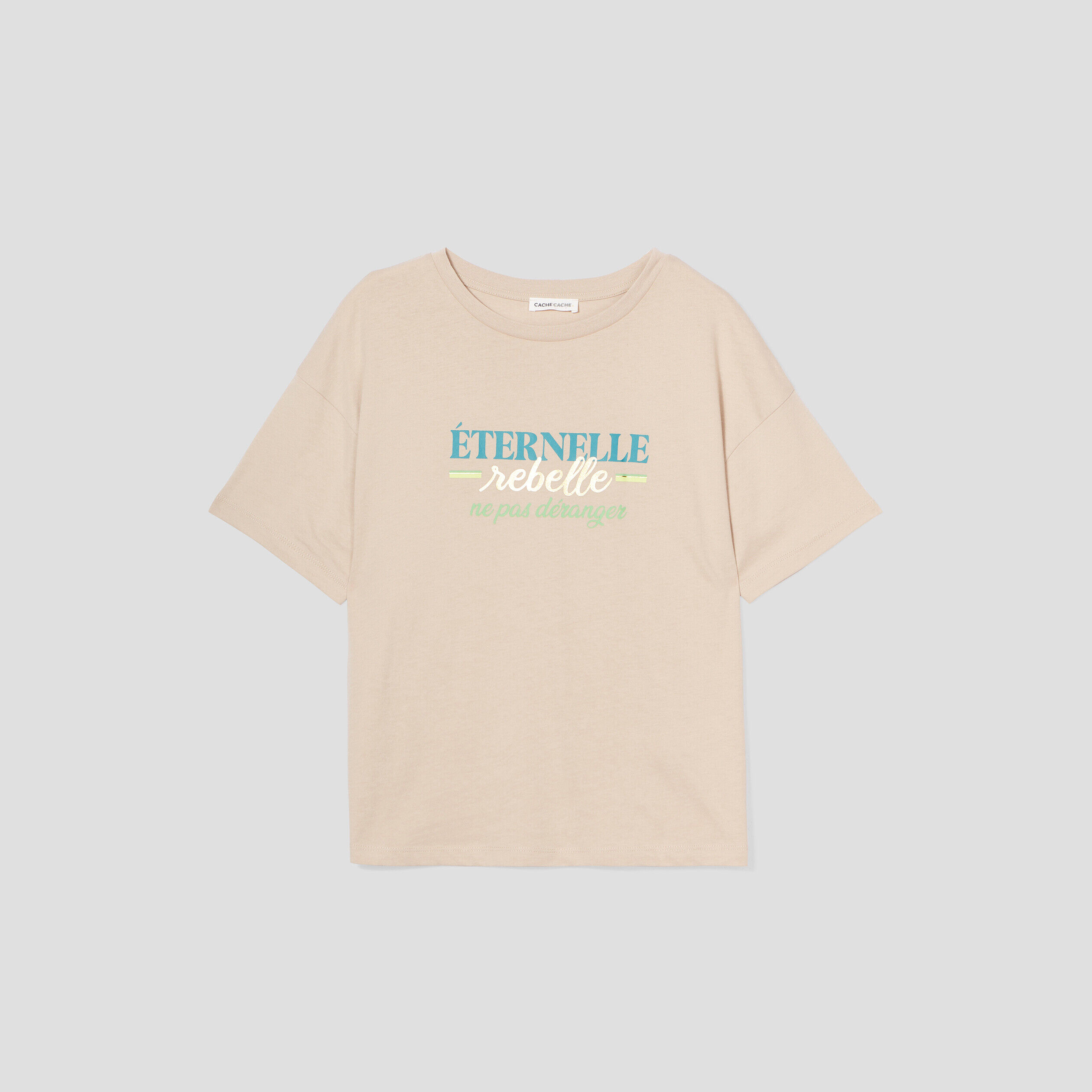 T-shirt manches courtes sable femme | Cache Cache