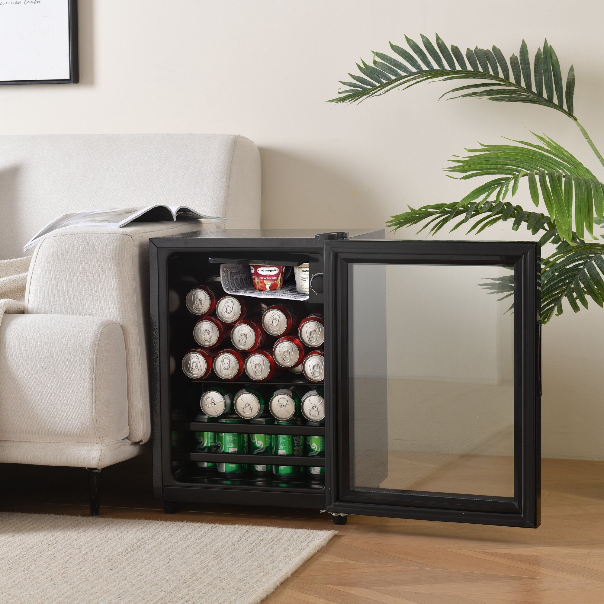 Dedom Getränkekühlschrank SC-55P, Minikühlschrank,Kühlschrank,55L,energieeffizient,Leiser Betrieb