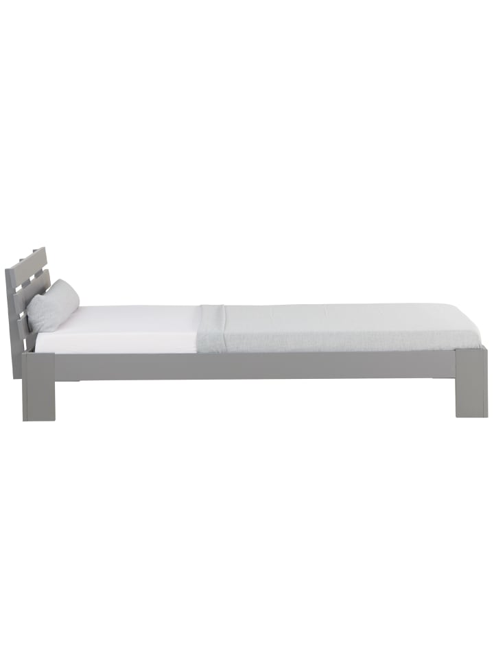 Homestyle4u Holzbett 90x200 mit Lattenrost in Grau günstig kaufen