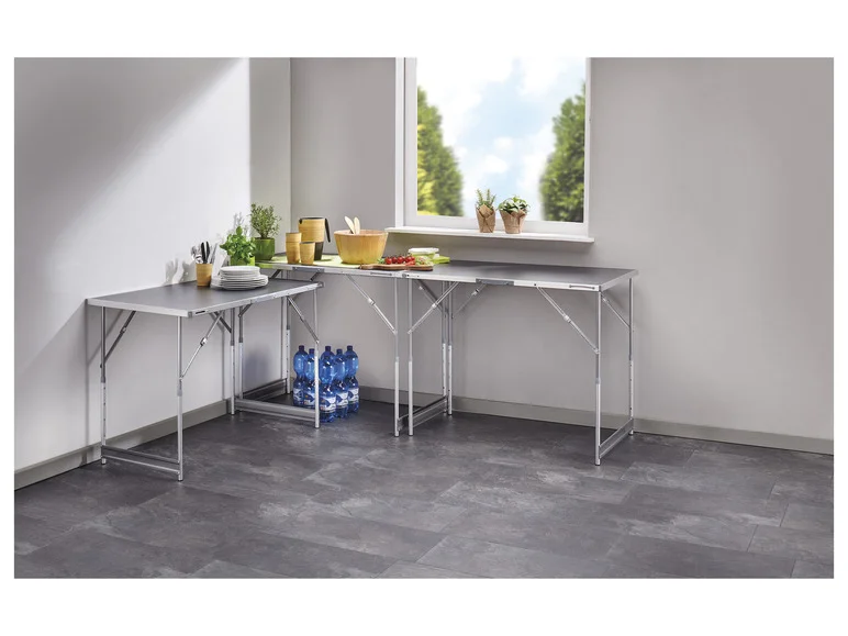 Conjunto PARKSIDE® com 3 mesas multifuncionais, ajustáveis e de alta qualidade.