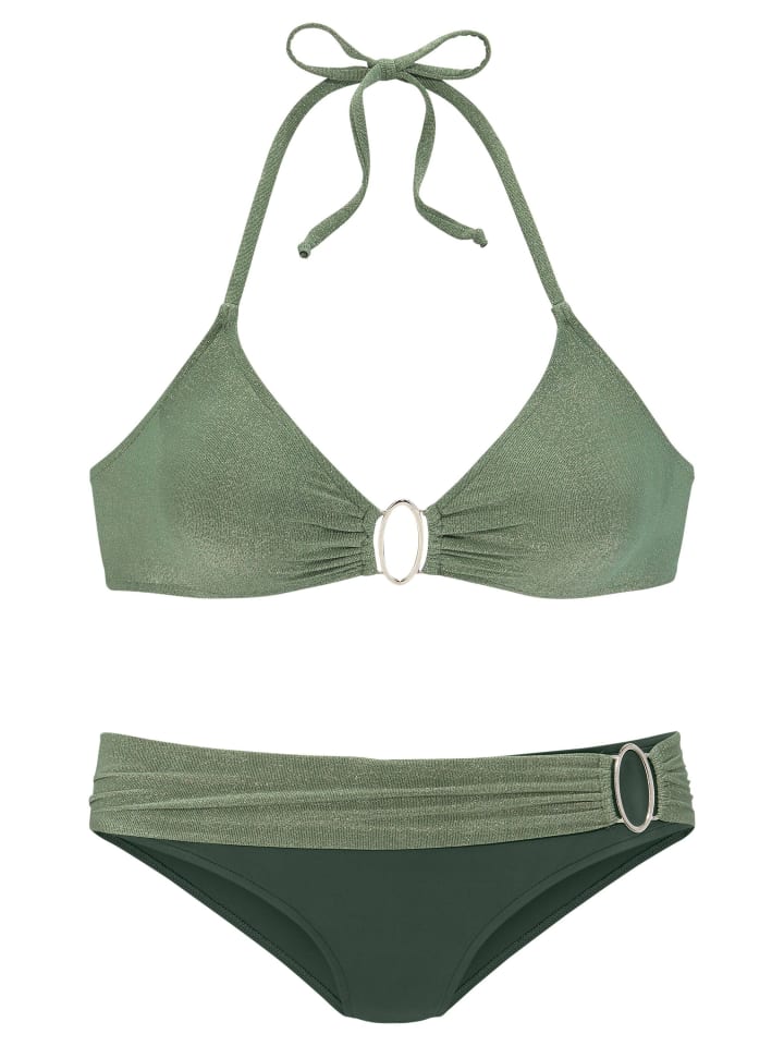 JETTE Triangel-Bikini in oliv günstig kaufen