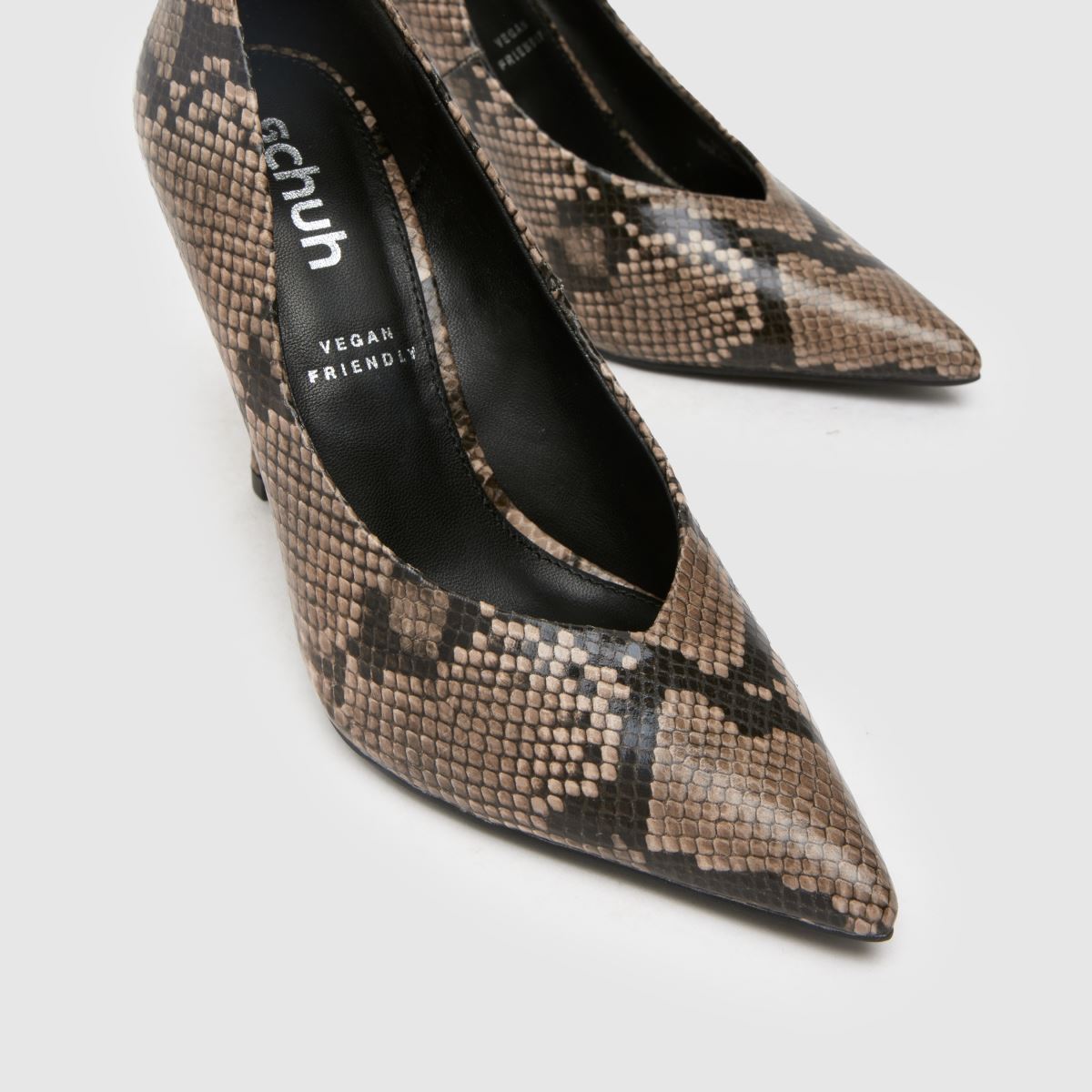 Schuh Sylvia Point Court – Beige och bruna högklackade skor