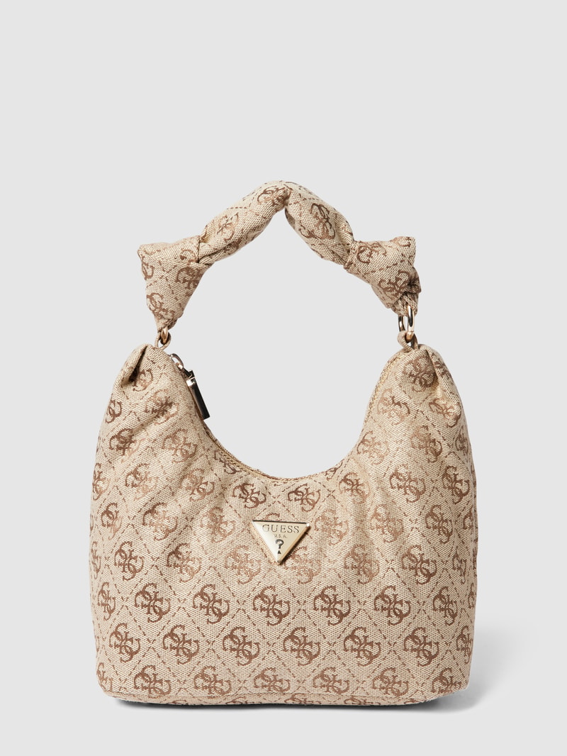 Handtasche mit Label-Details Modell 'VELINA' in gold