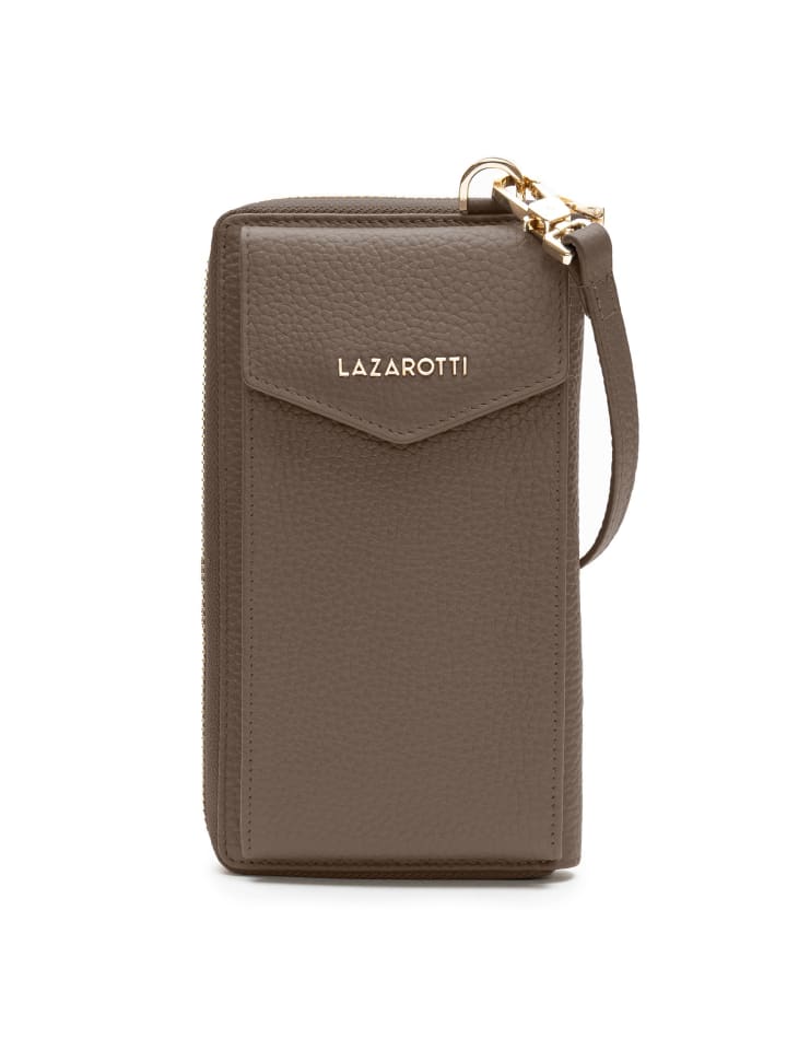 Lazarotti Bologna Leather Handytasche Leder 11 cm in taupe günstig kaufen onesize