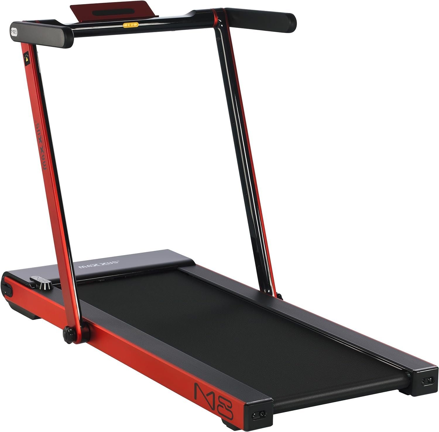 MAXXUS Laufband (Halterung, Rot/Silber/Bronze - Fitnessgerät für Zuhause, Büro, Trainin), Elektrisch 2 PS, 12 km/h, Klappbar, Lauffläche 125x45cm, mit Bluetooth