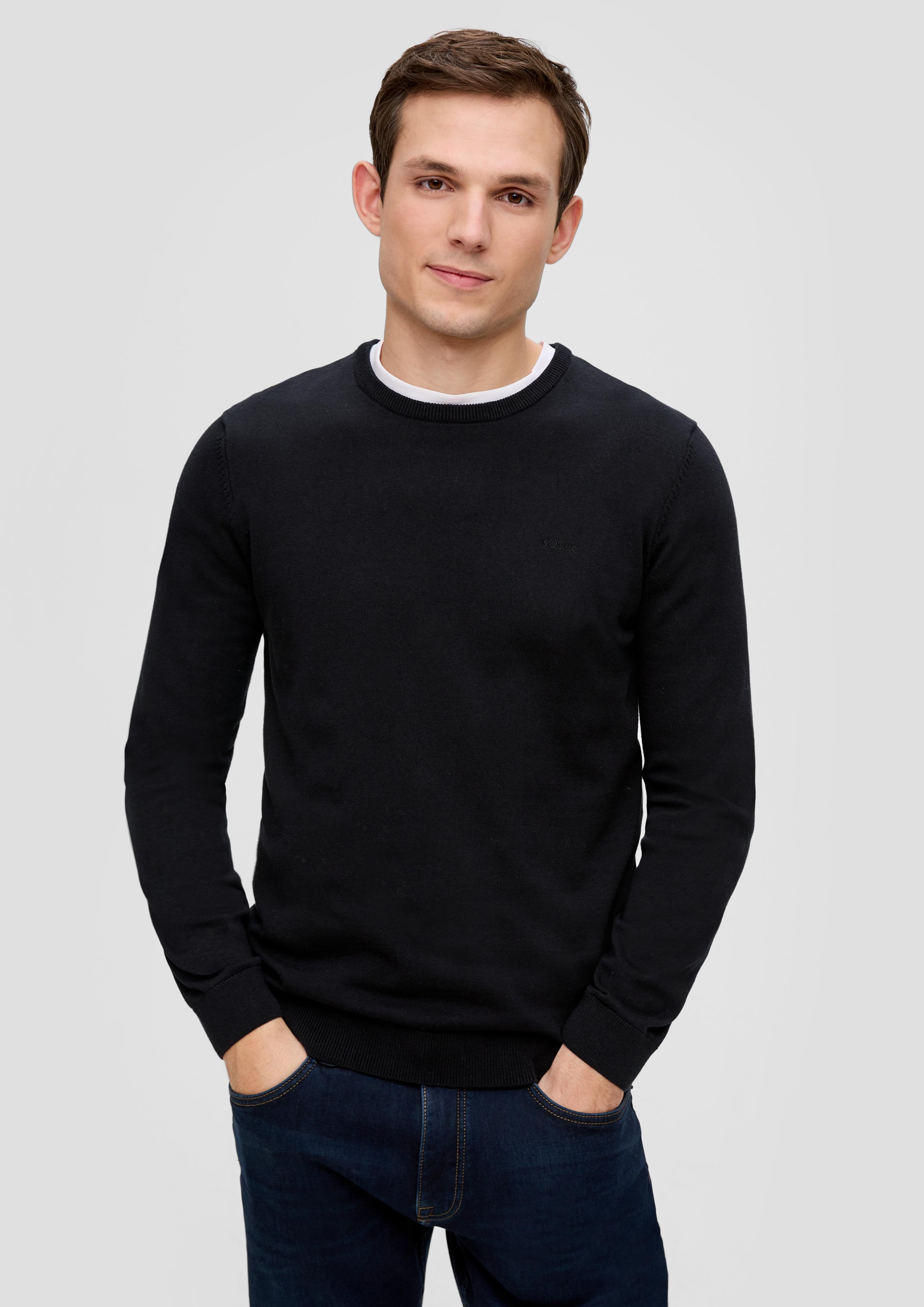 Strickpullover mit Logo-Stickerei  2143173-9999