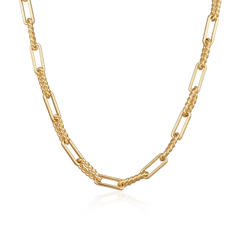 Elli Elli Collier Femmes Maillons Angulaires Tendance Basique Couleur Or Bijoux