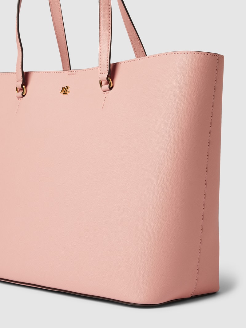 Tote Bag mit Label-Detail Modell 'KARLY' in rosé