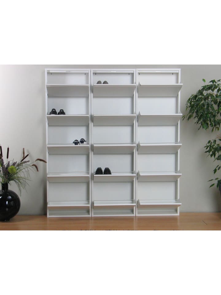 ebuy24 Schuhschrank Pisa Weiß 152 x 16 cm günstig kaufen onesize