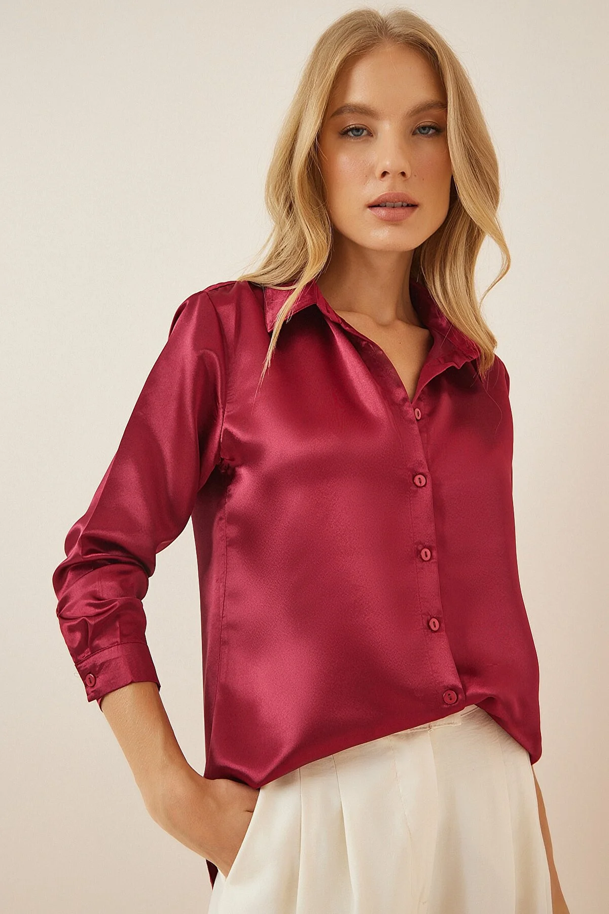 Happiness İstanbul  Hemde - Bordeaux - Regular Fit