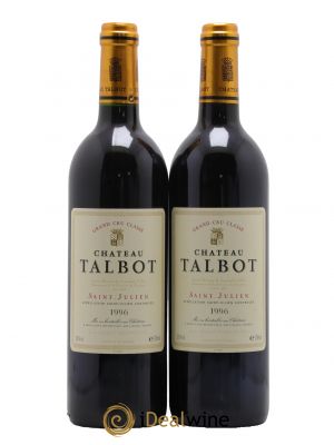 Château Talbot 4ème Grand Cru Classé  1996 - Lot de 2 Bouteilles