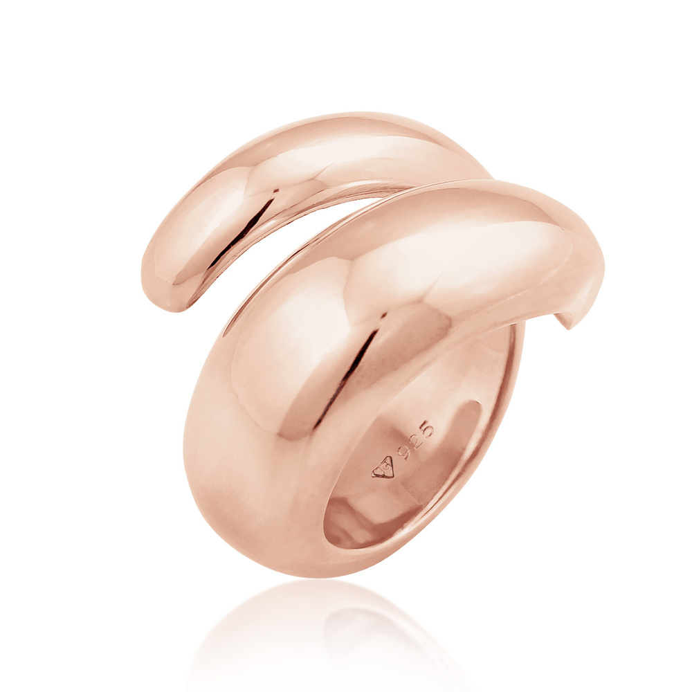 Nenalina Nenalina Bague Wickelring Glänzend Modern Statement 925 Silber Bague