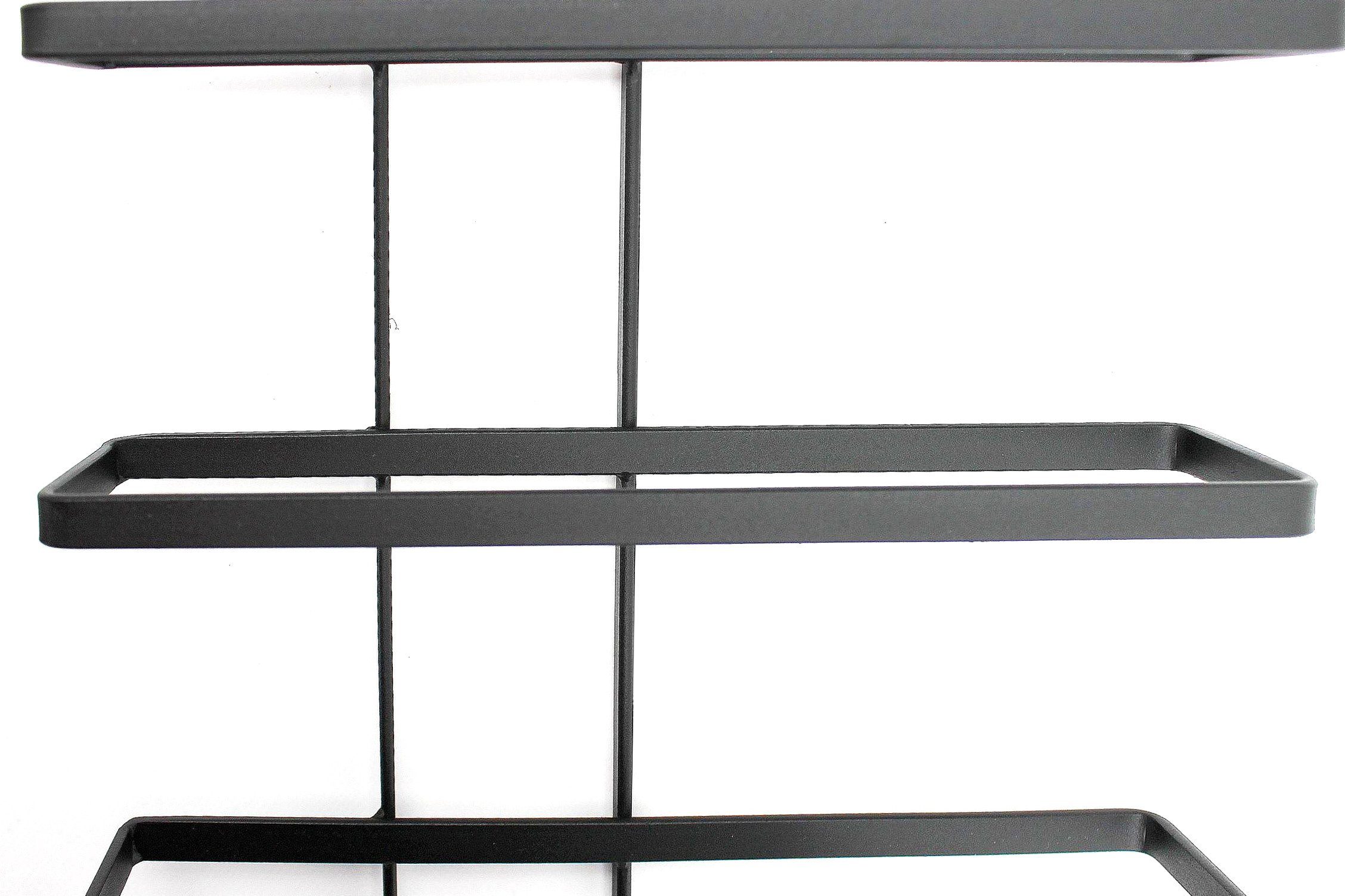 DanDiBo Weinregal Flaschenregal Metall Schwarz Wand Dies 116 cm für 10 Flaschen Flaschenständer Flaschenhalter