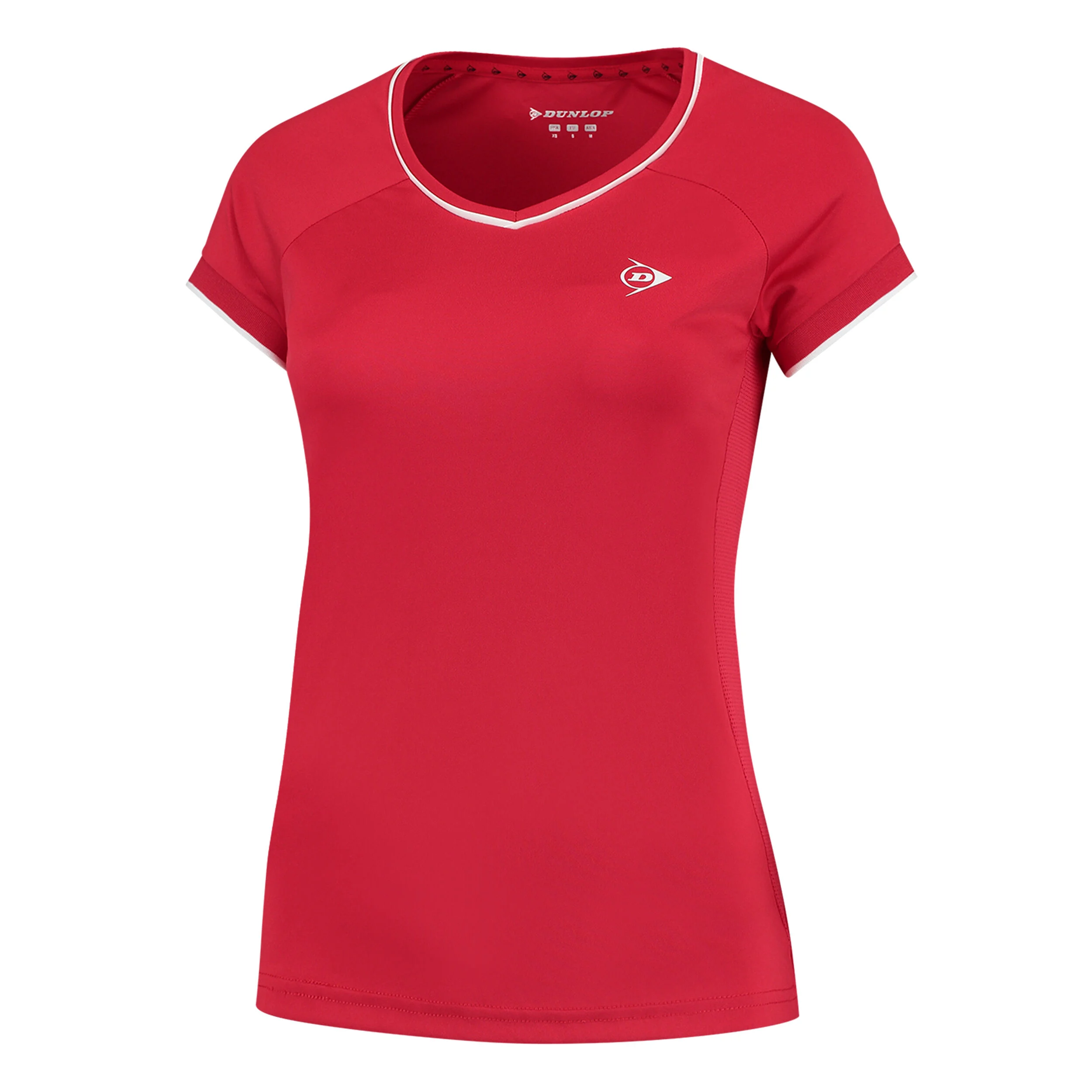 Crew T-Shirt Mädchen - Rot, Weiß