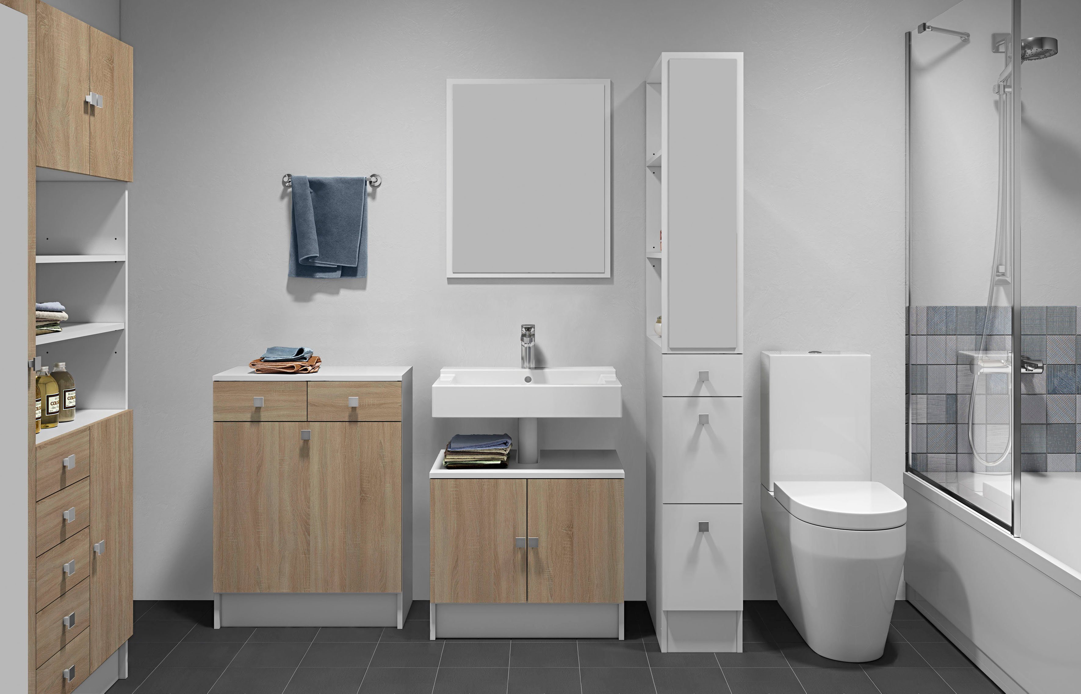 TemaHome Wäscheschrank Combi Wäscheschrank