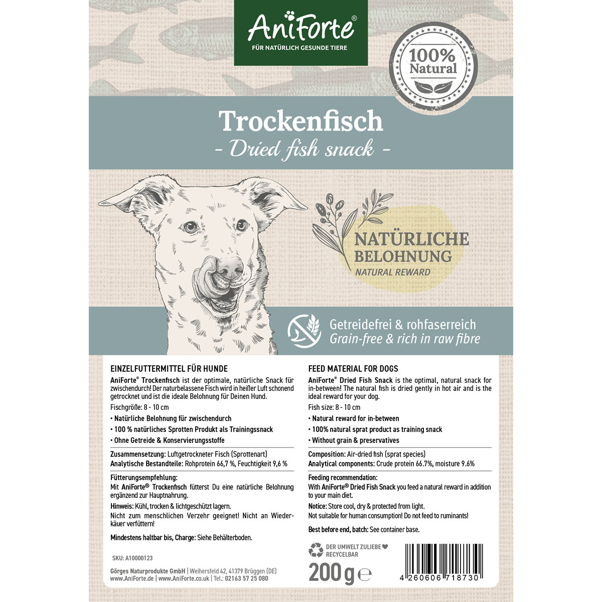 Aniforte Snacks Aniforte Trockenfisch 200g
