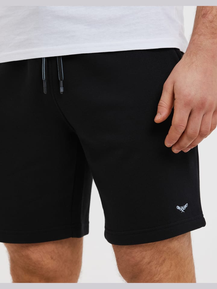 Threadbare Sweatshorts Bergamot in schwarz-weiß günstig kaufen